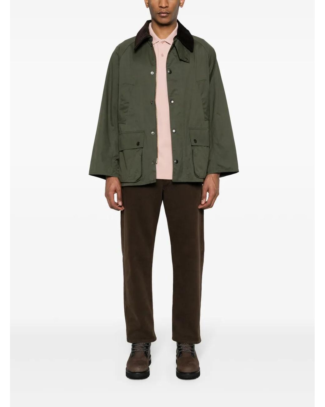 Barbour Green Os Peached Bedale Wax Jacket for men