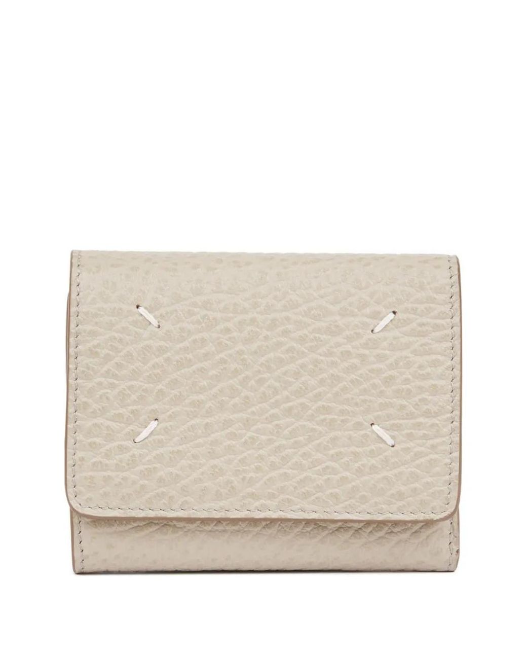 Maison Margiela Natural Four Stitches Zip Wallet