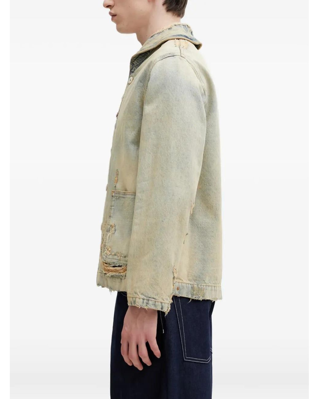 KENZO Natural Shawl Chore Denim Jacket for men