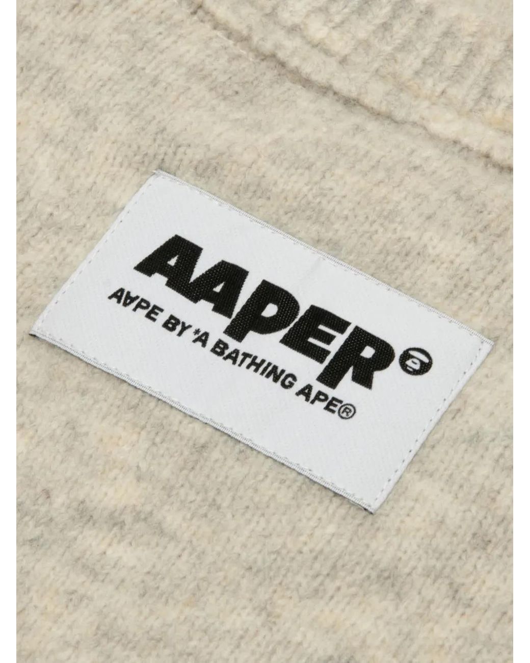 Aape By A Bathing Ape Gray Logo Graphic Sweater for men