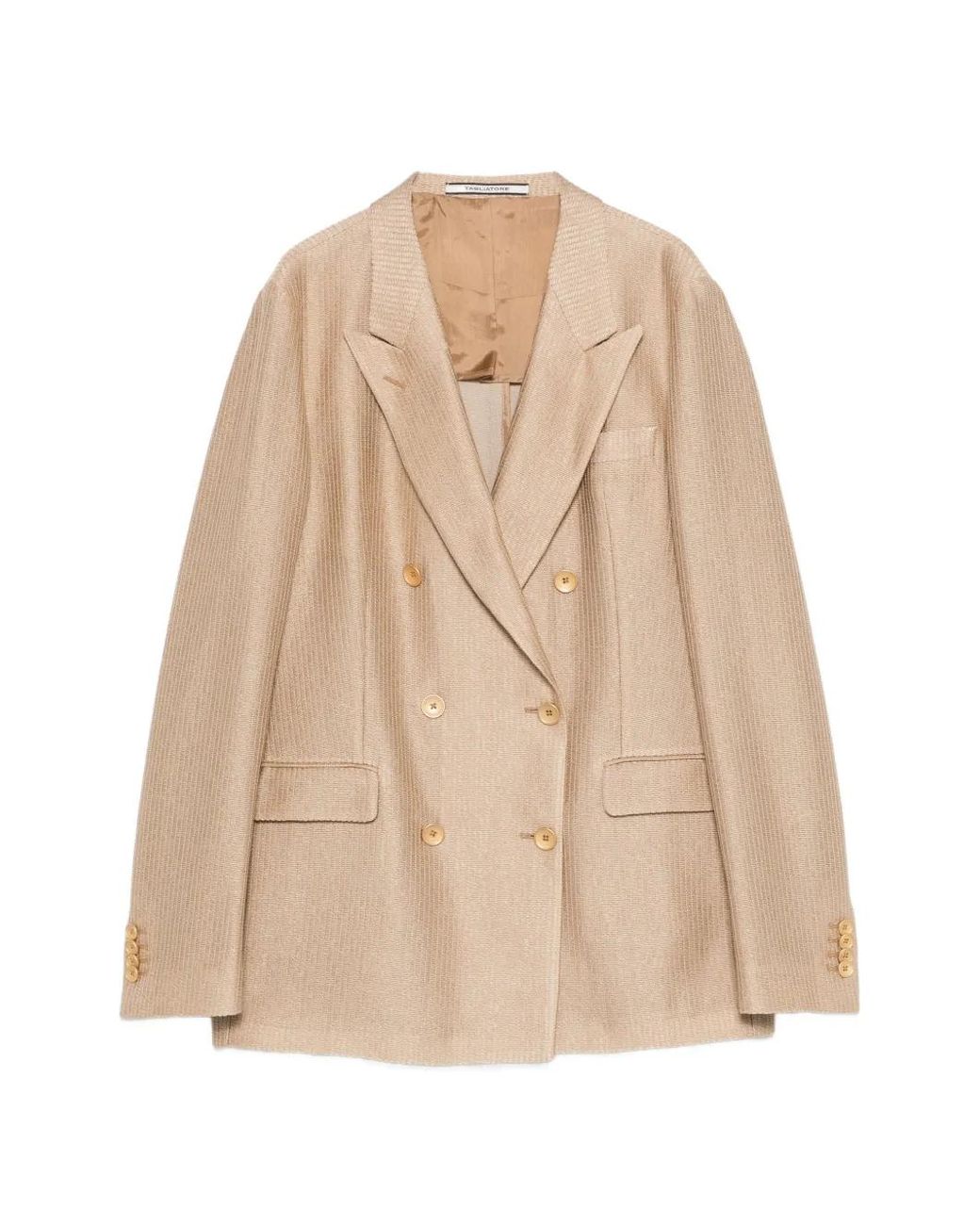 Blazer Con Doble Botonadura Tagliatore de color Natural