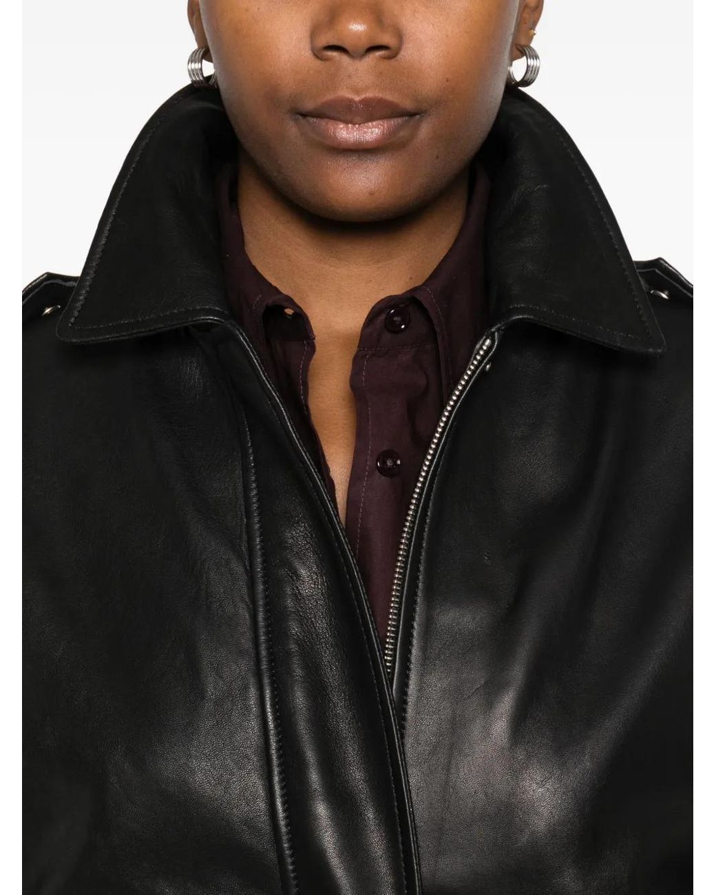 Arma Black Flap-Pocket Leather Jacket