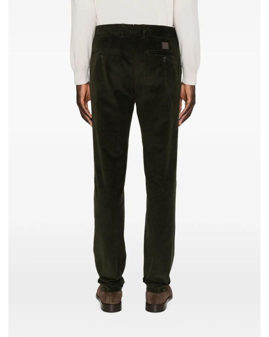Incotex Black Corduroy Trousers for men