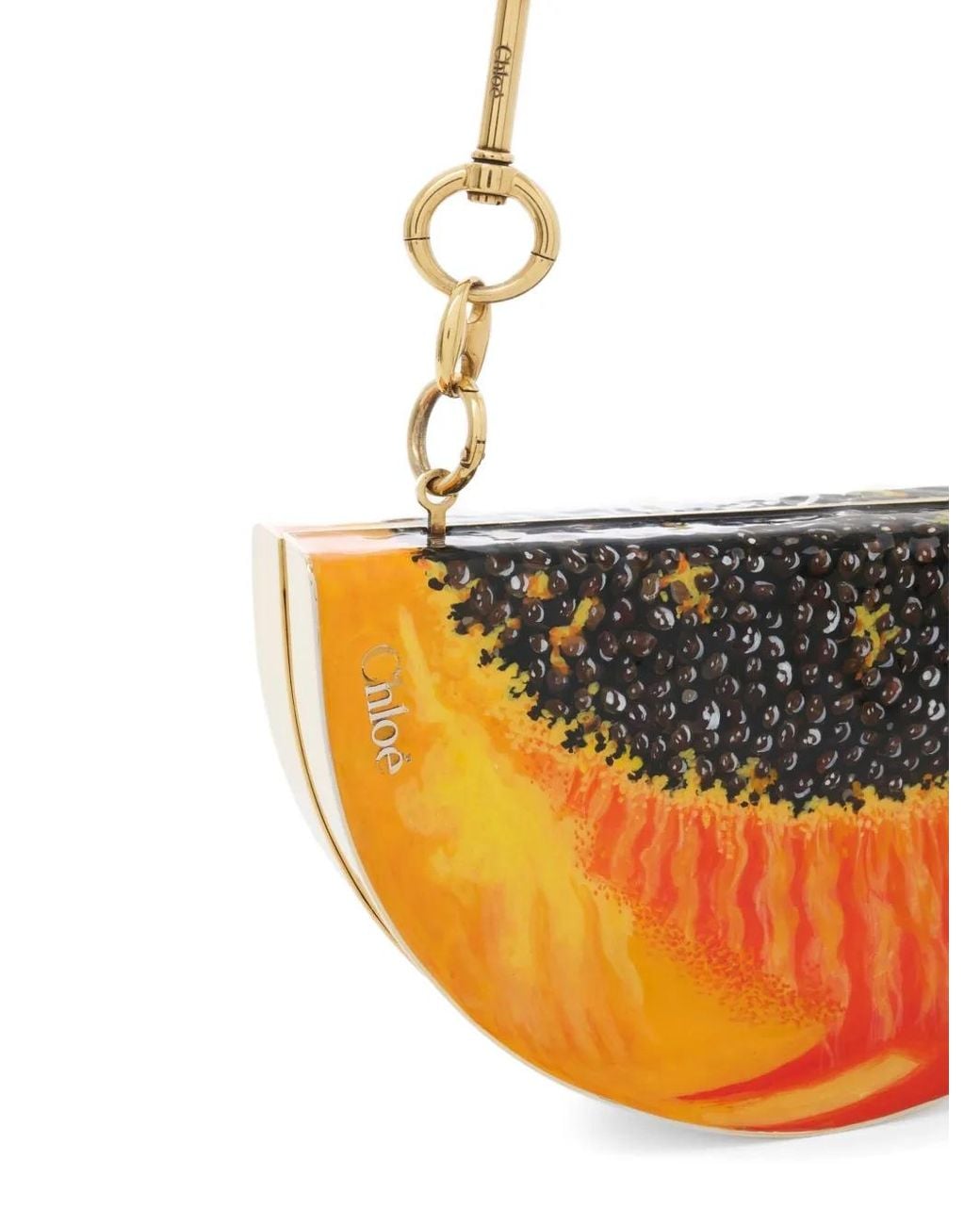 Chloé Orange Tropicus Papaya Minaudière Bag