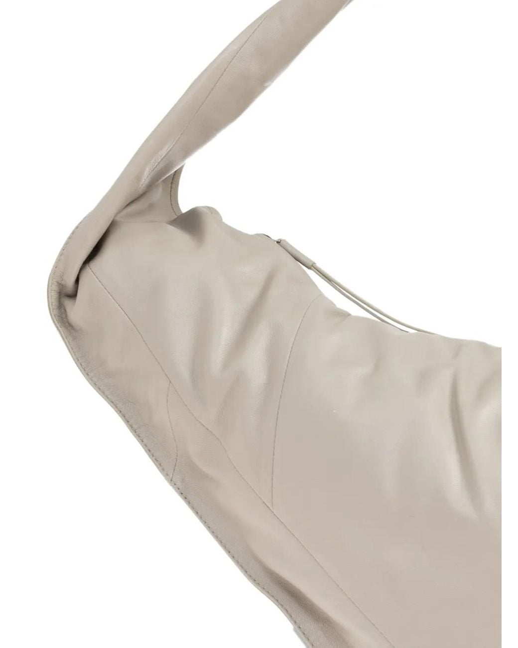 Lemaire White Scarf Leather Shoulder Bag