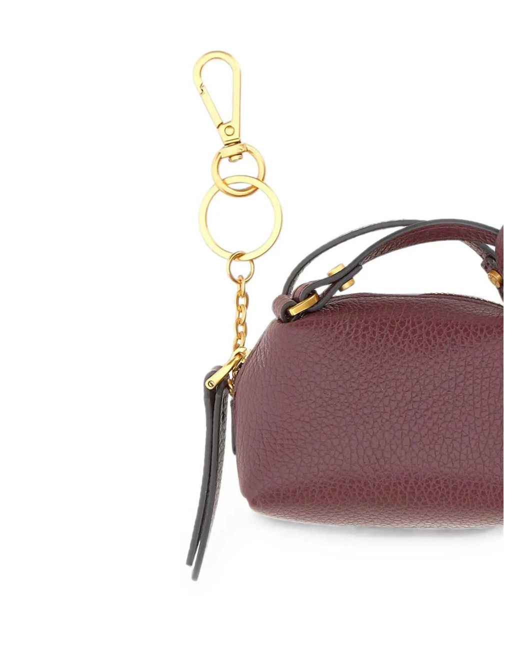 Gianni Chiarini Purple Alifa Hammered Leather Keyring