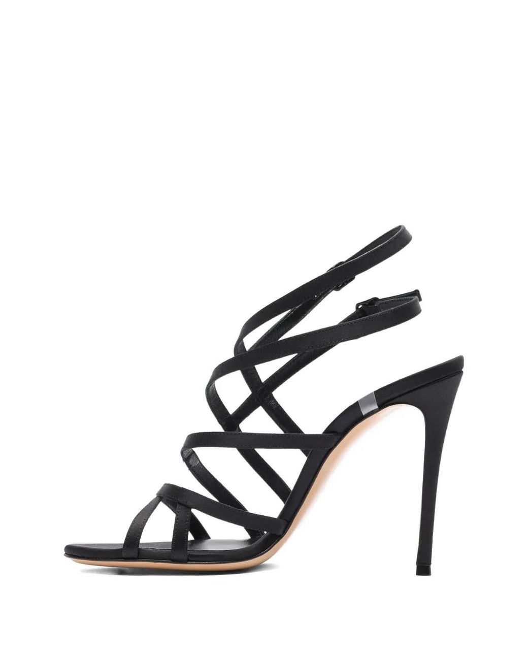 Casadei Black 100Mm Strapped Heeled Sandals