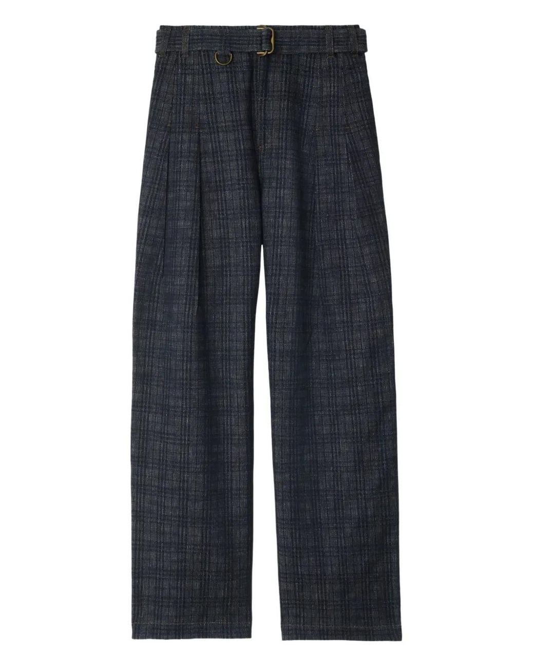 Burberry Geruite Jeans in het Blue