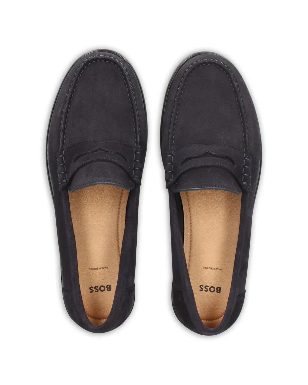Boss Black Penny-Trim Moccasins for men