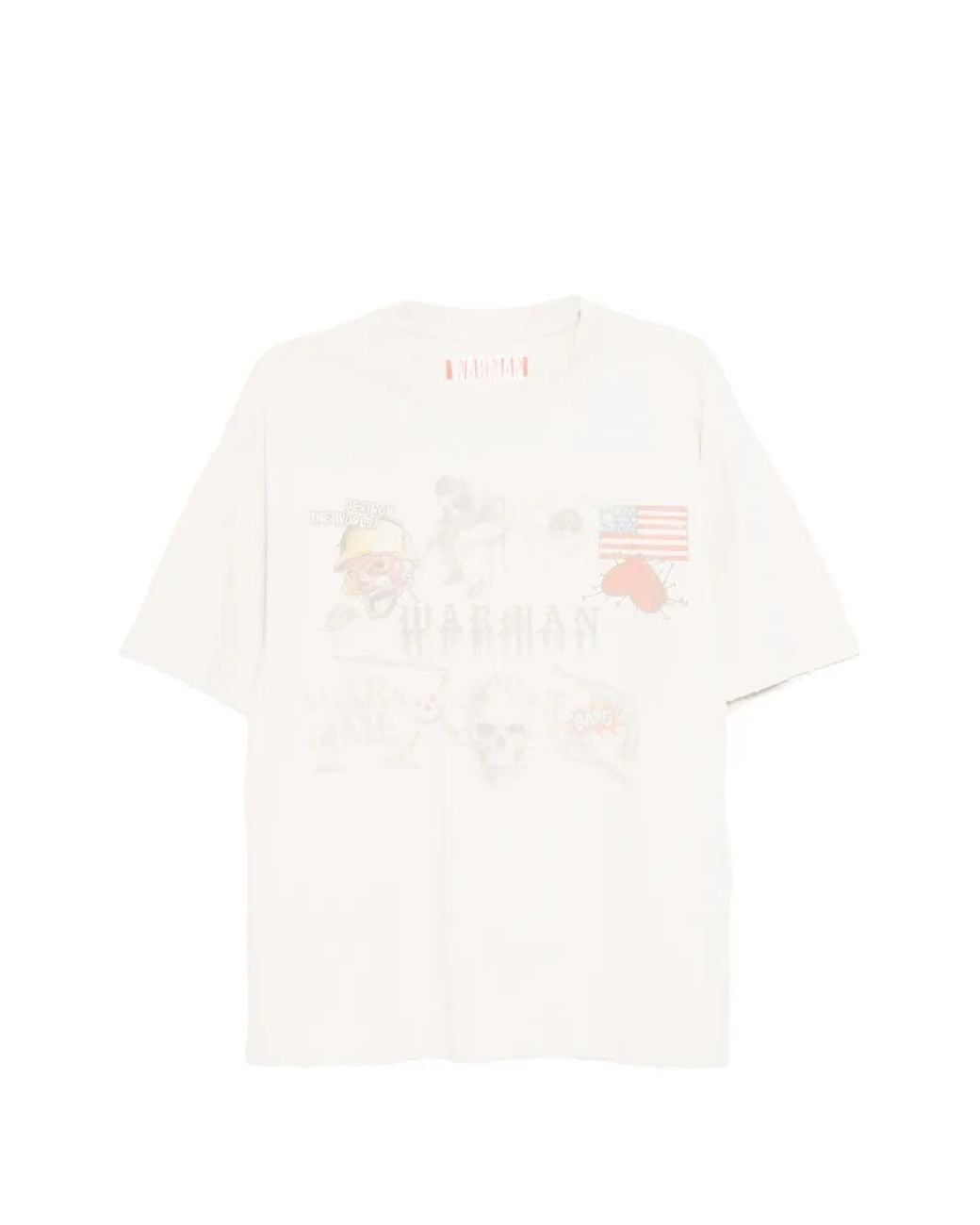WARMAN White Crew Neck T-Shirt for men