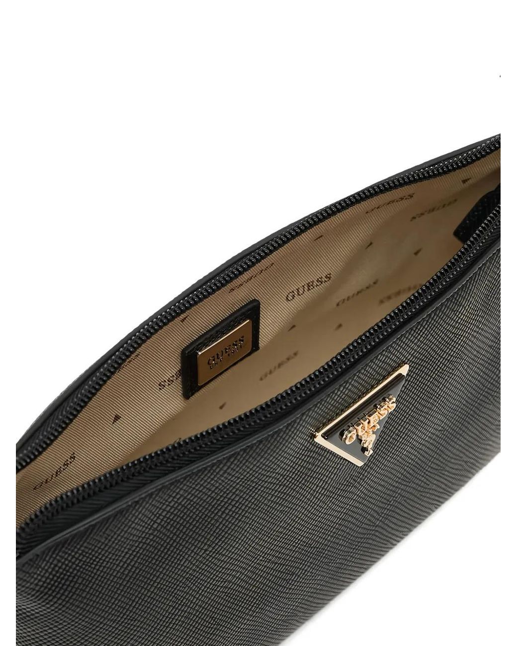Guess Black Laurel Kosmetiktasche Mit Logo-Patch