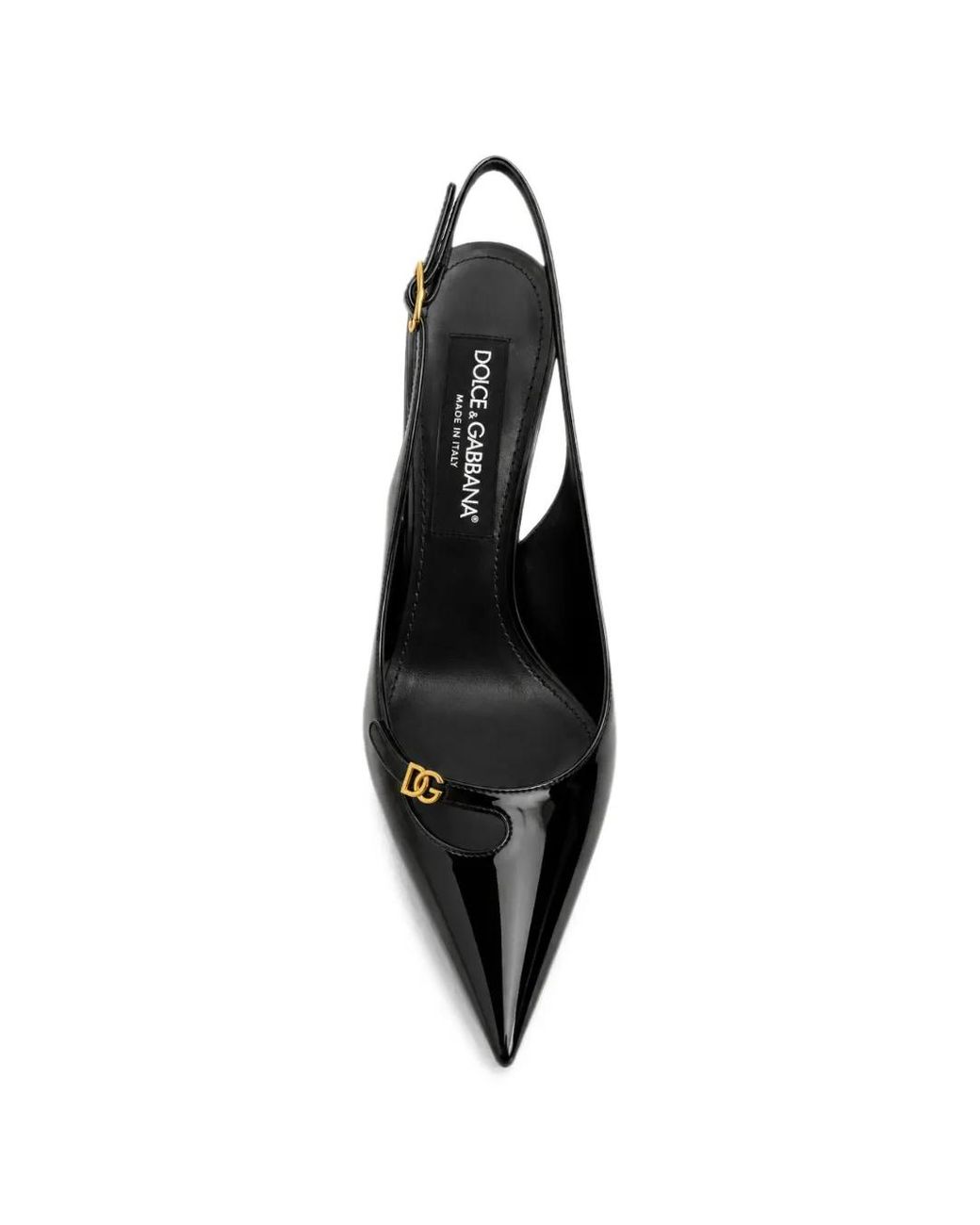 Dolce & Gabbana Black Dg Logo Slingback Pumps