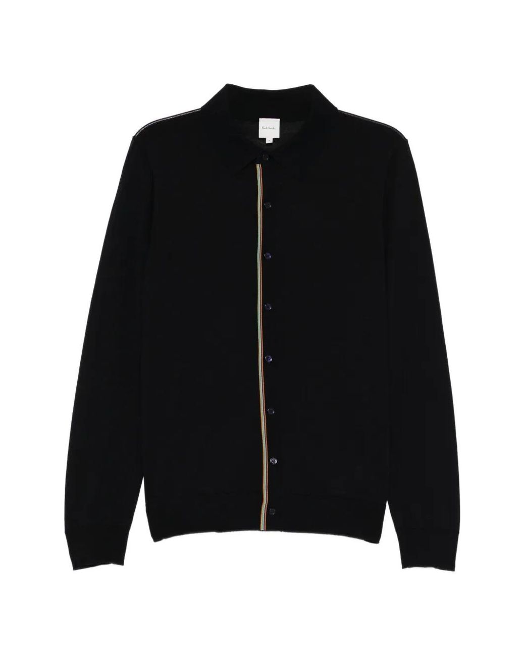 Paul Smith Black Washable Wool Collared Cardigan for men