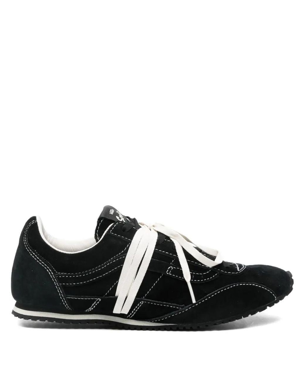Vans Black Suede Stitching Sneakers