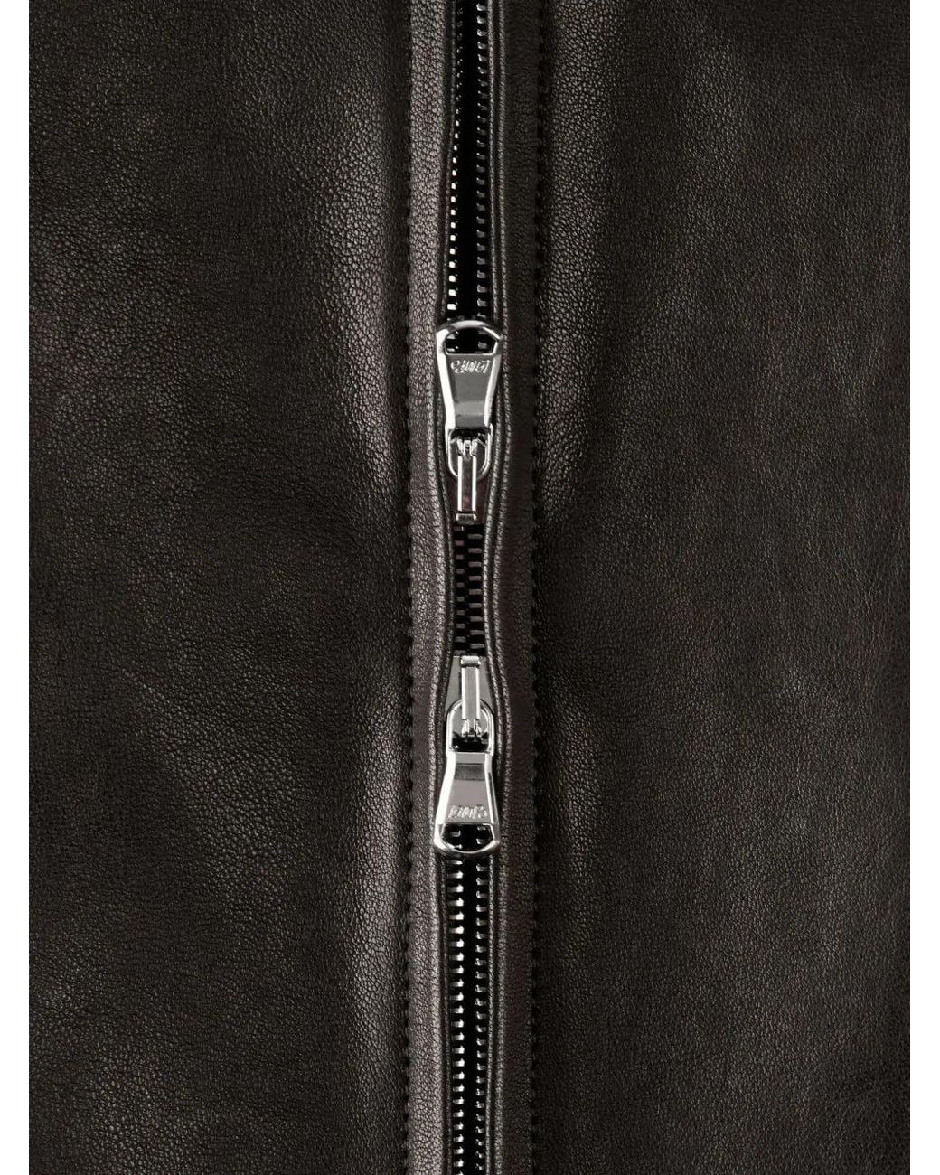 Post Archive Faction PAF Black Rider Zip-Up Leather Jacket for men