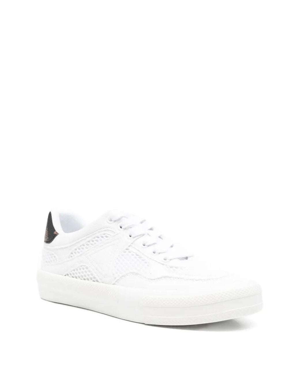 Guess White Ciesta Suede-Insert Sneakers