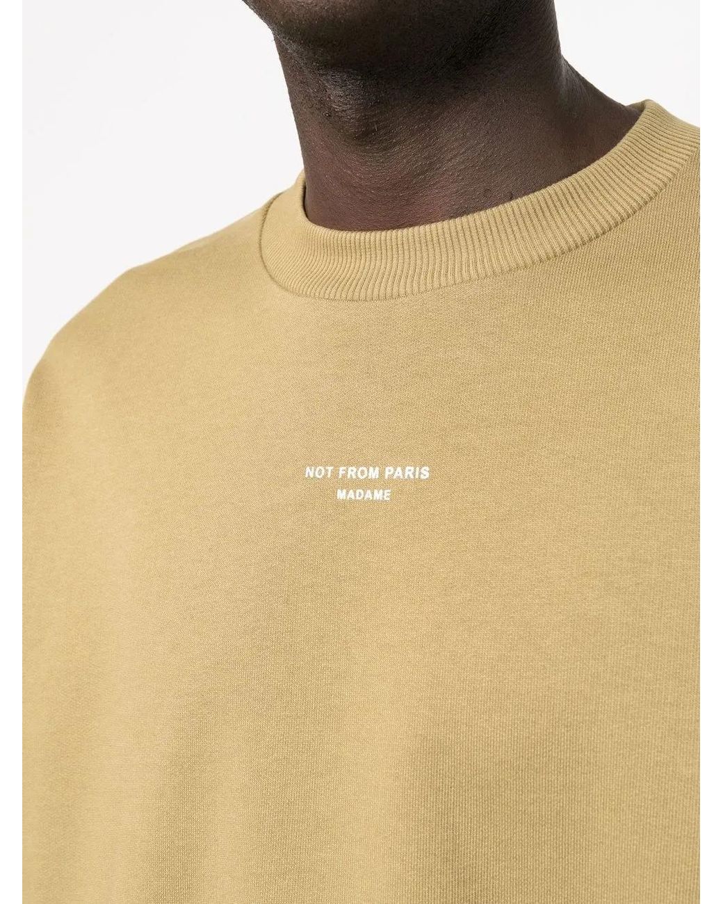 Drole de Monsieur Natural Logo-Print Crew-Neck Sweatshirt for men