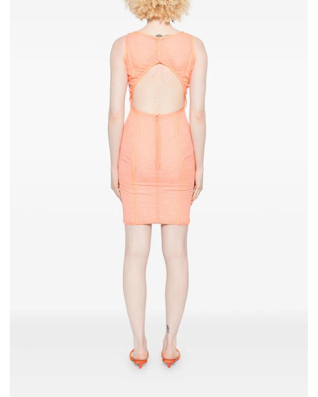Gemy Maalouf Pink Robe À Motif Dentelle