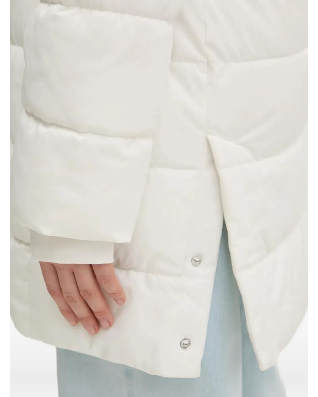 Hollister White Hooded Puffer Coat