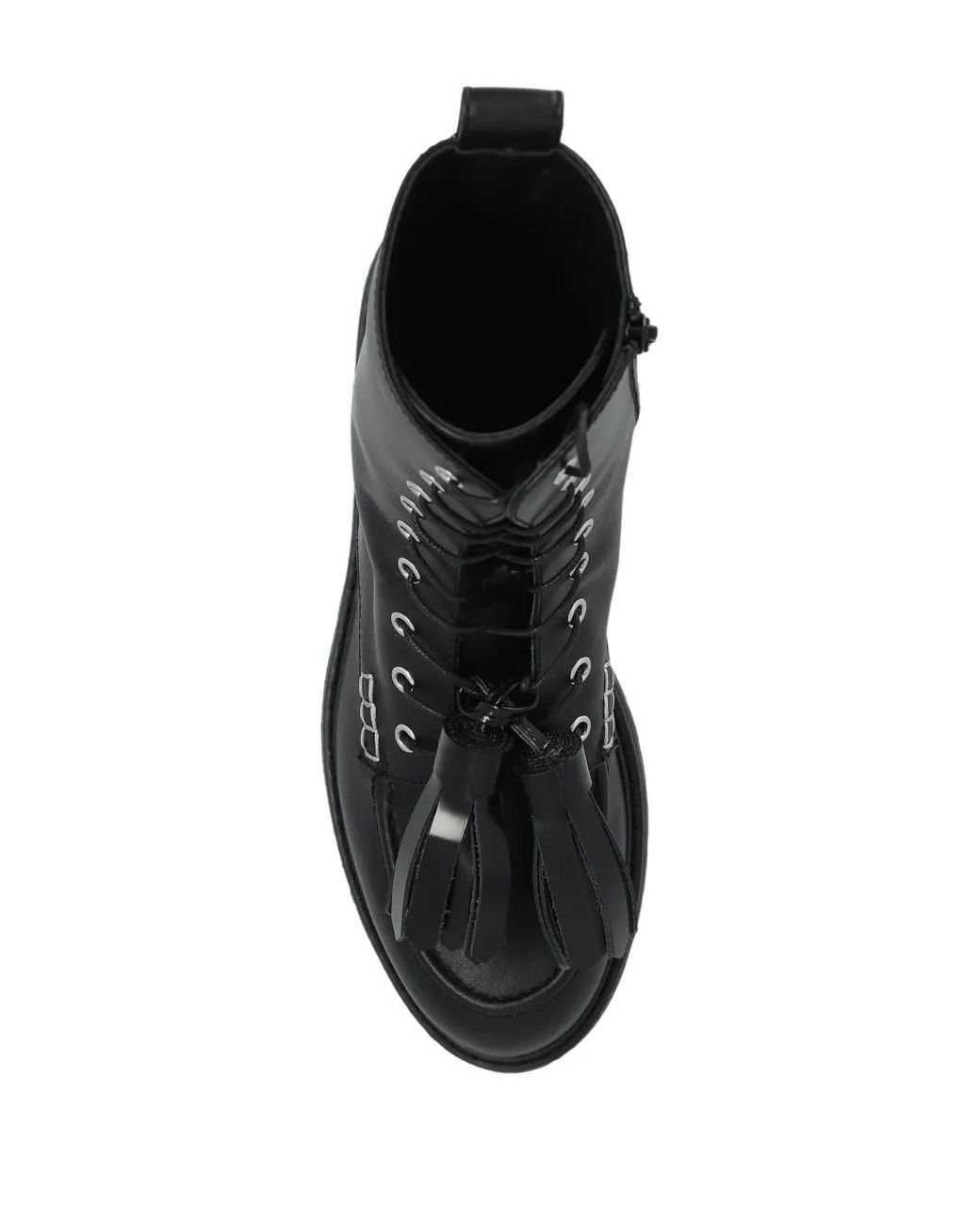 J.W. Anderson Black Tassel-Detail Lace-Up Boots