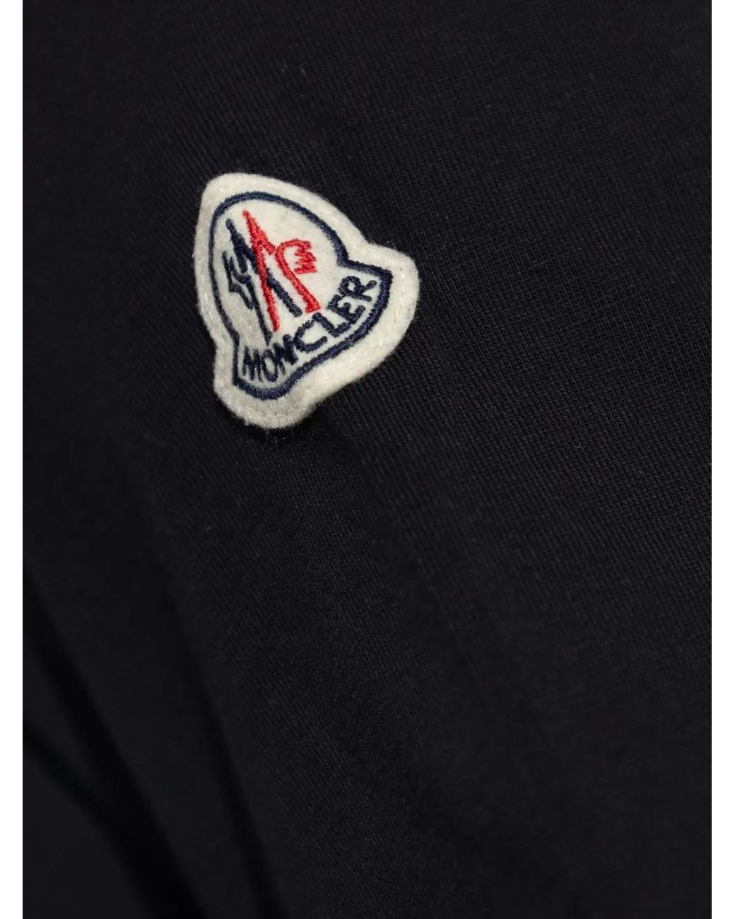 Moncler Black Short Sleeve T-Shirt for men