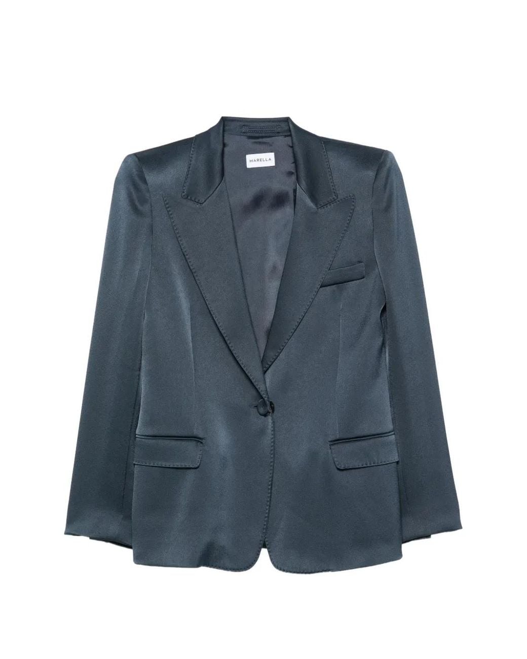 Marella Blue Peak-Lapels Blazer