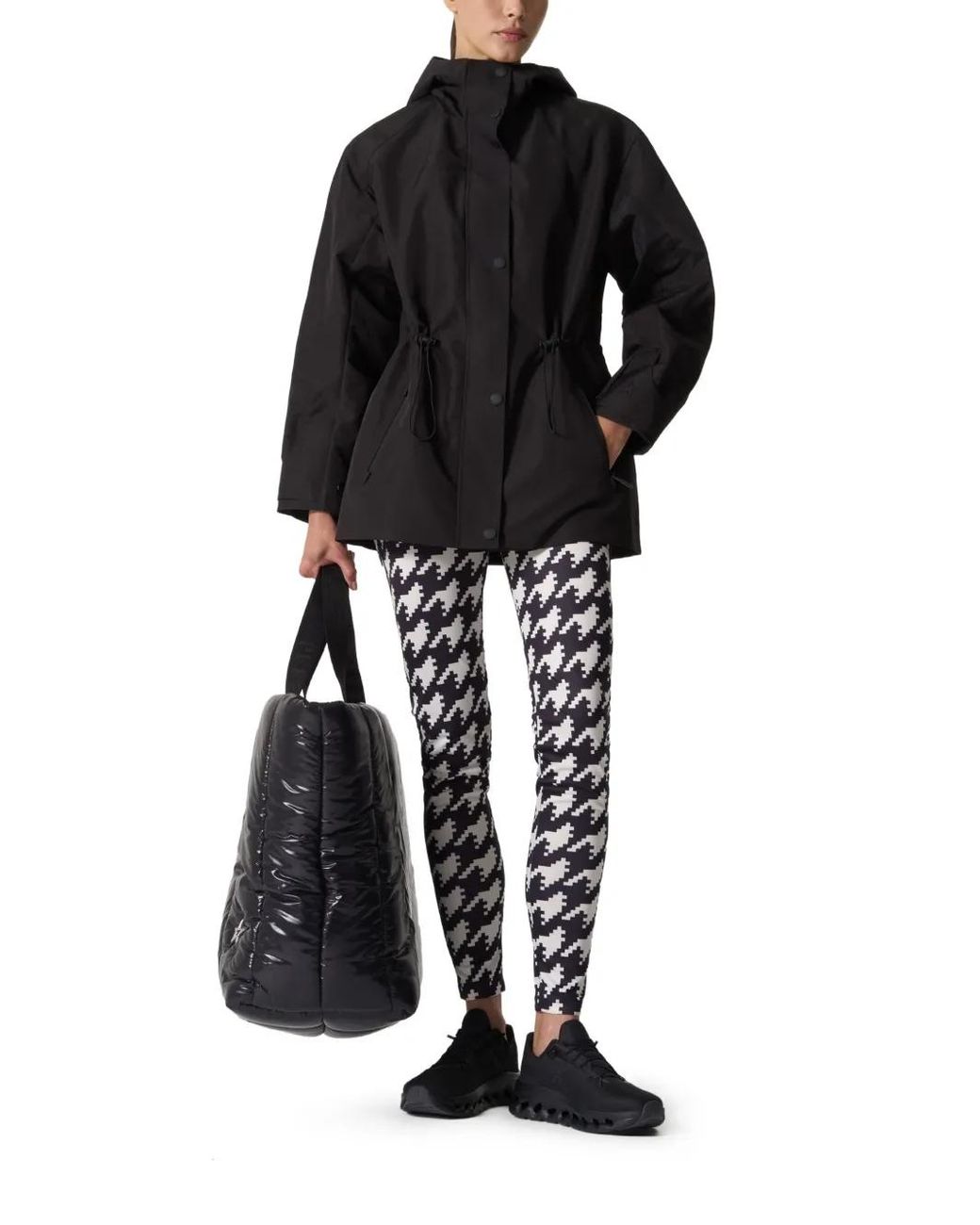 Perfect Moment Black Drawstring Hooded Parka
