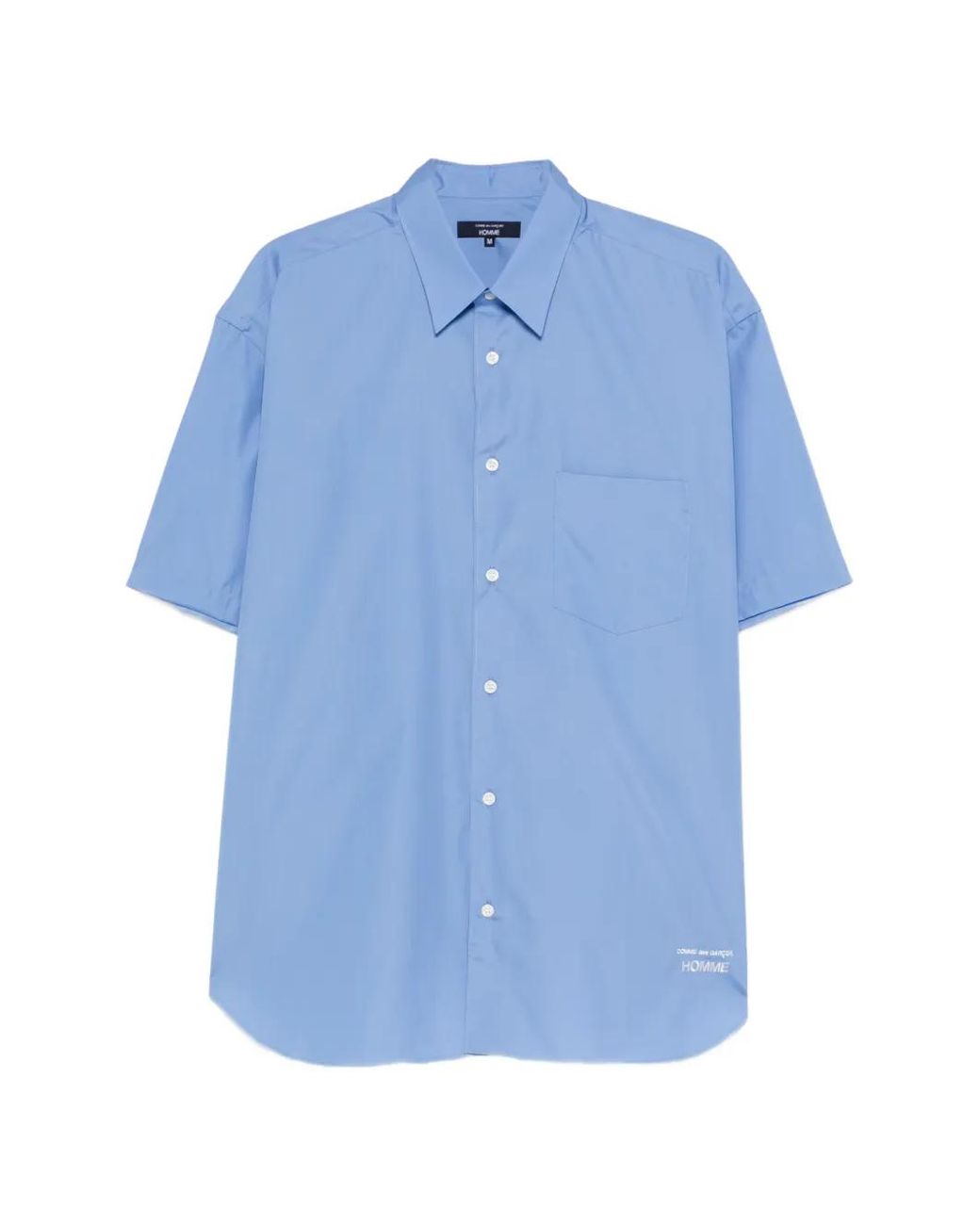 Comme des Garçons Blue Short-Sleeve Shirt for men