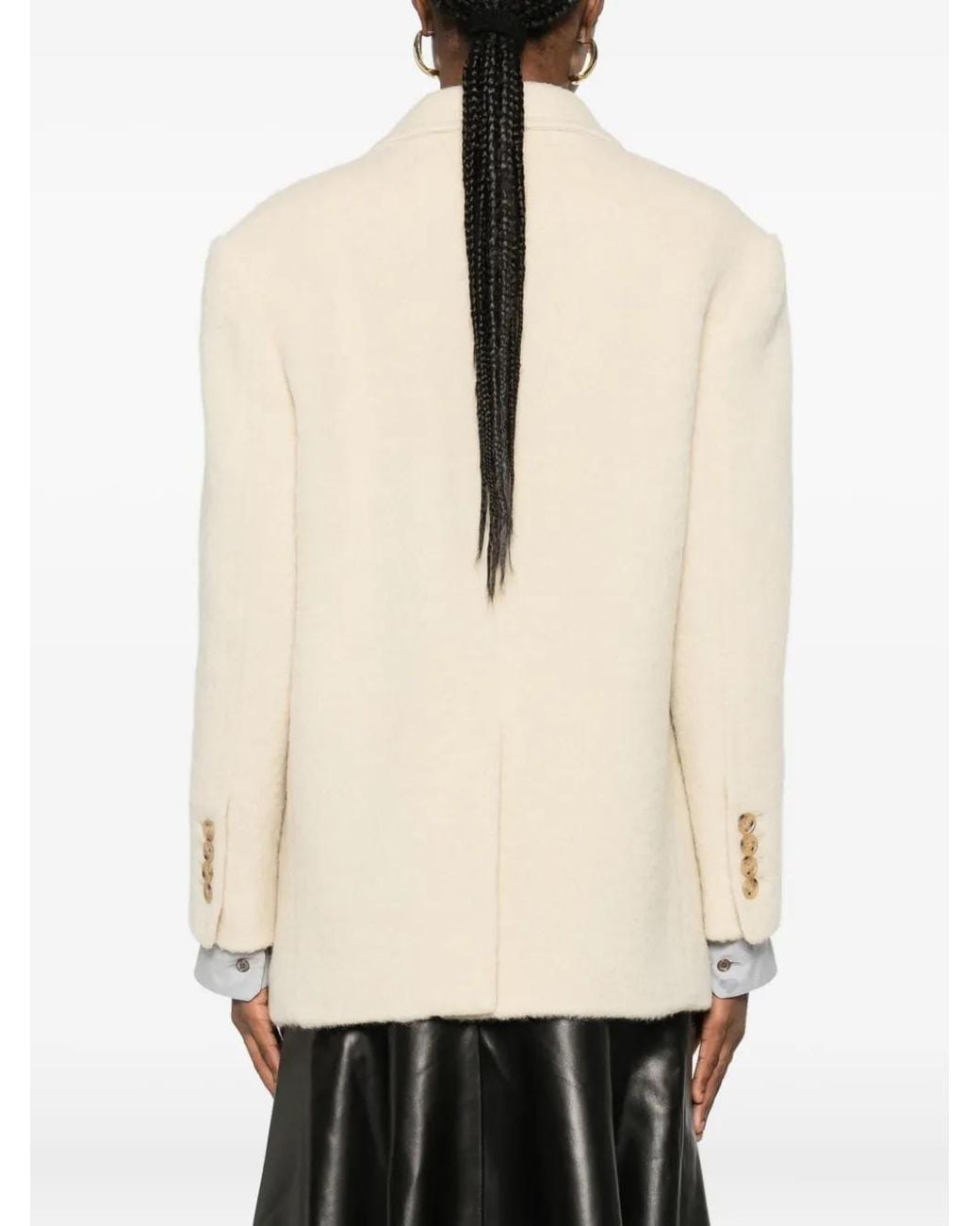 DUNST Natural Pocketed Buttoned Blazer