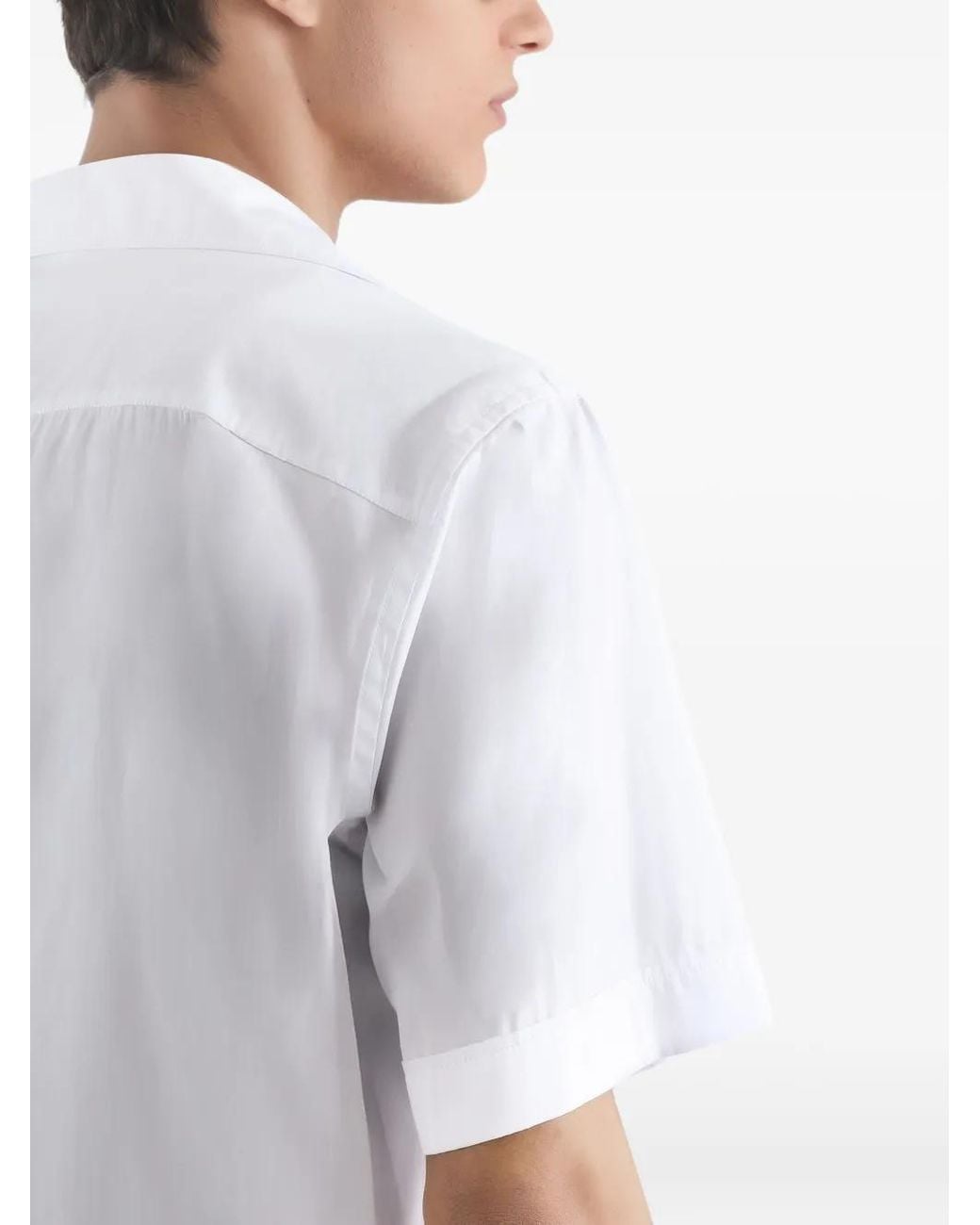 Dolce & Gabbana Hawaiihemd Aus Popeline in White für Herren