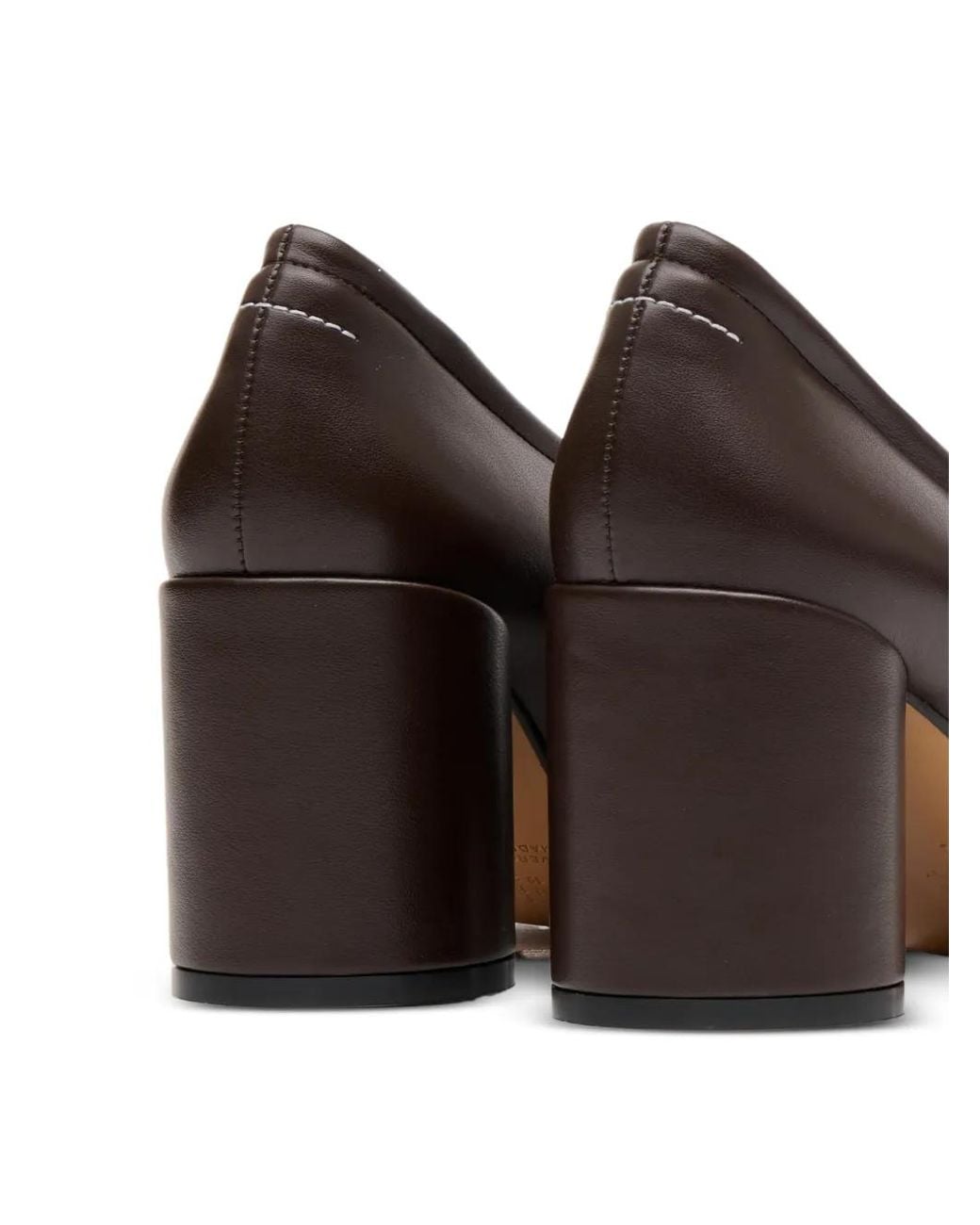 MM6 by Maison Margiela Brown Elasticated Anatomic Pumps
