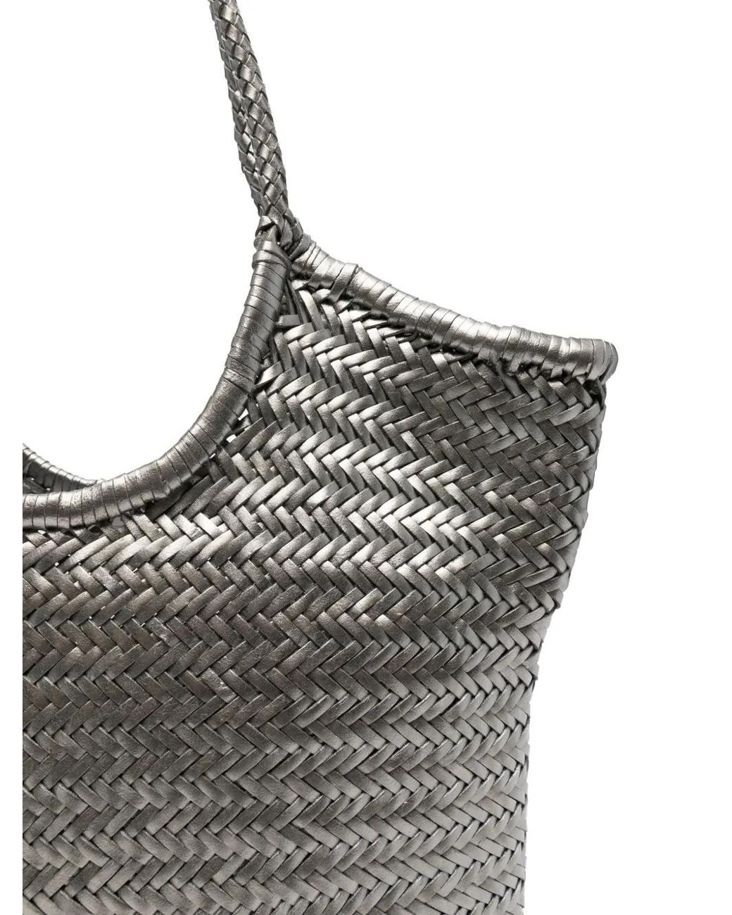 Dragon Diffusion Gray Diagonal Woven Tote Bag
