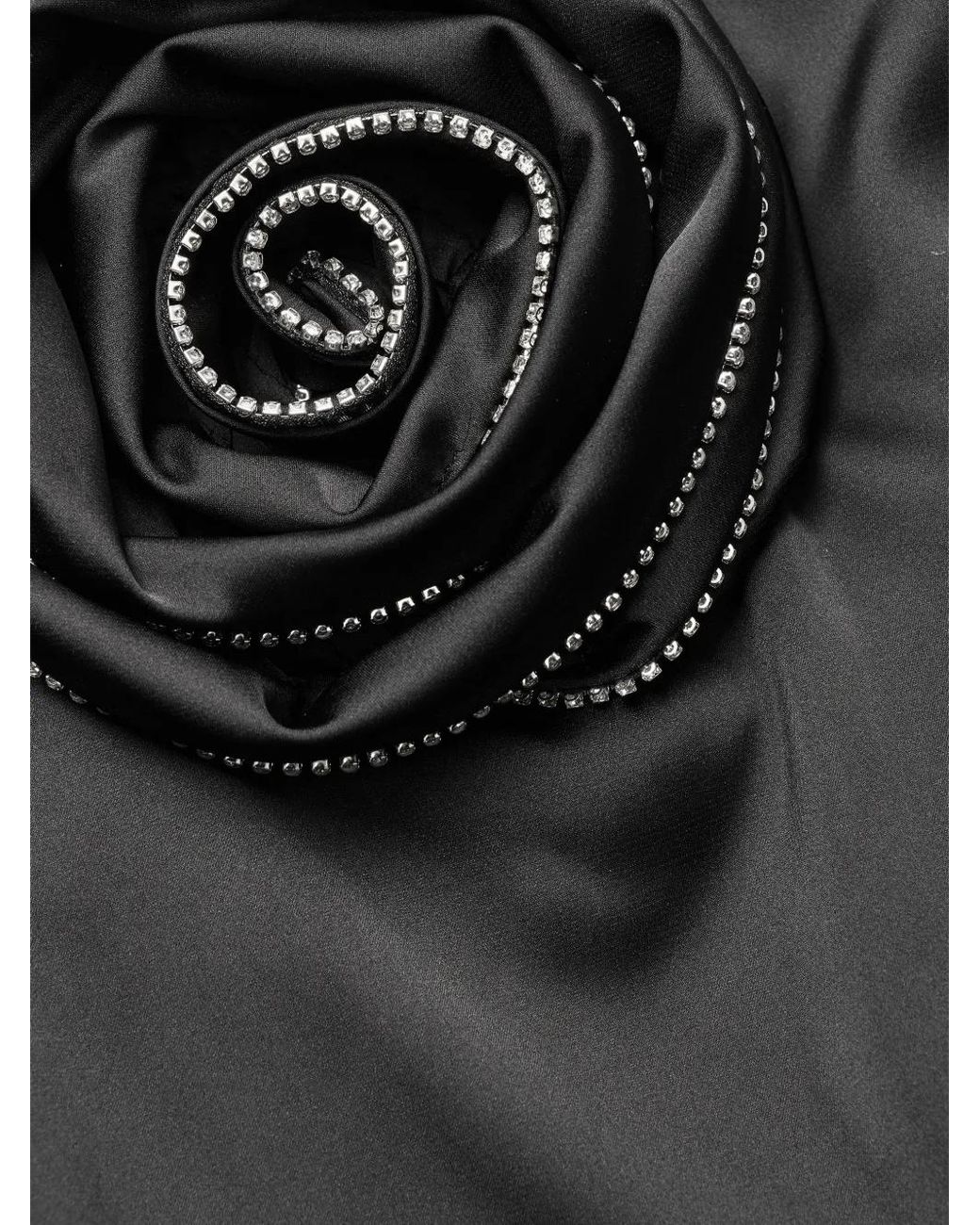 ROTATE BIRGER CHRISTENSEN Black Jupe Mi-Longue À Appliqués Fleur