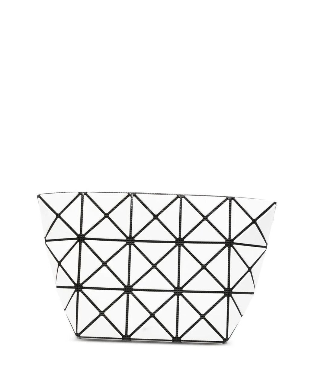 Issey Miyake White Pochette À Design Géométrique