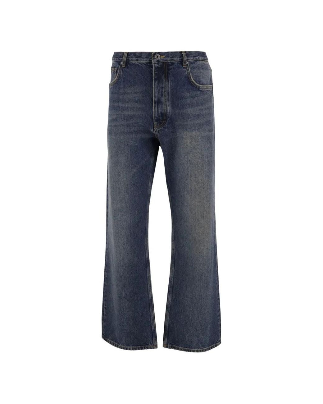 Off-White c/o Virgil Abloh Blue Arrows-Print Straight-Leg Jeans for men