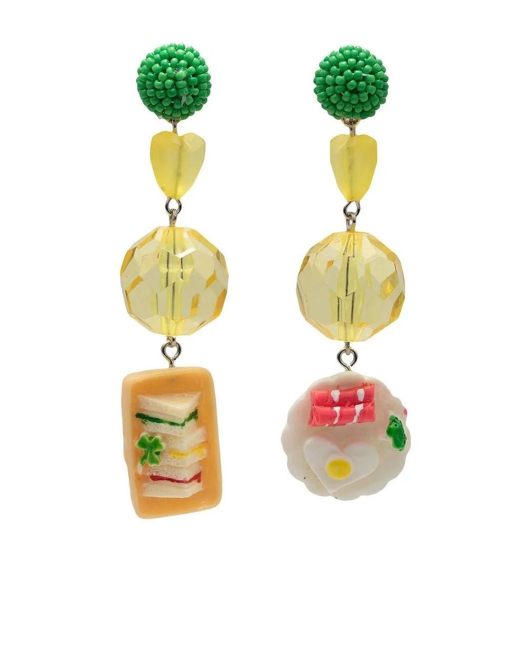 Amir Slama White Food Drop Earrings