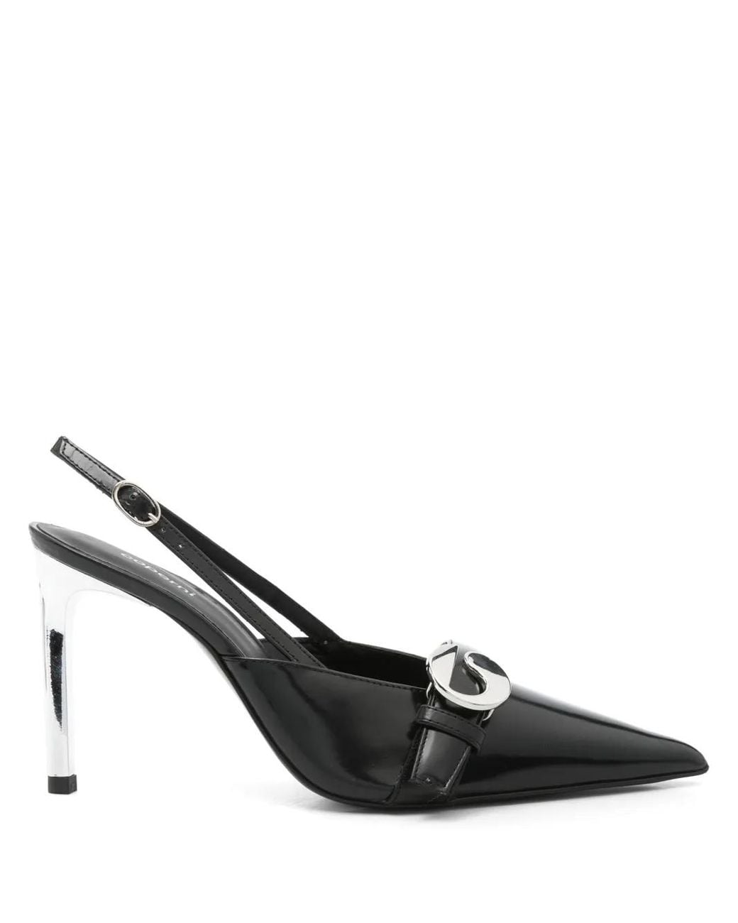 Coperni Black Pointed-Toe Slingback Pumps