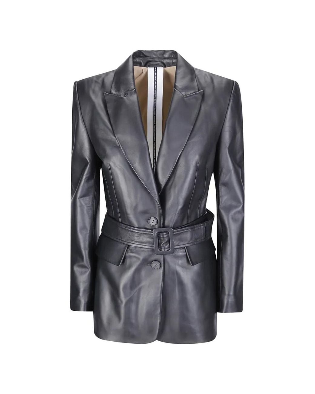 S.w.o.r.d 6.6.44 Gray Belted Leather Jacket