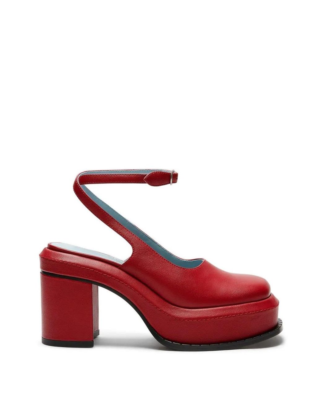 LILI CURIA Red Nico Platform Heel Mules