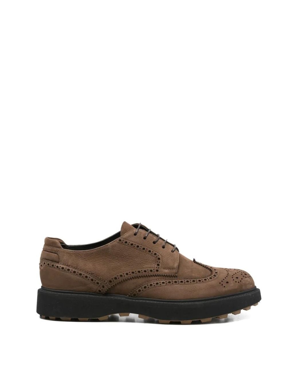 Fabi Brown Brogue Derby Shoes for men