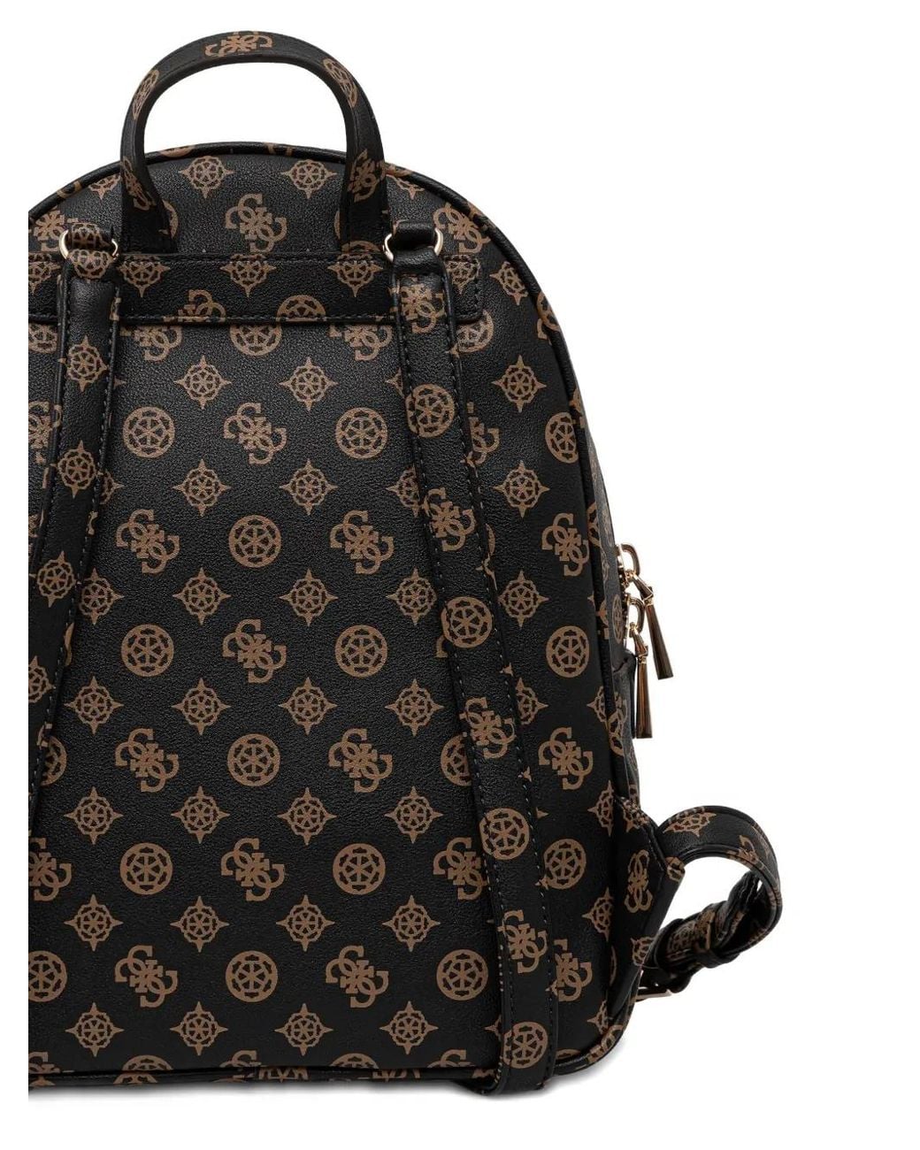 Guess Black Monogram Zip Backpack