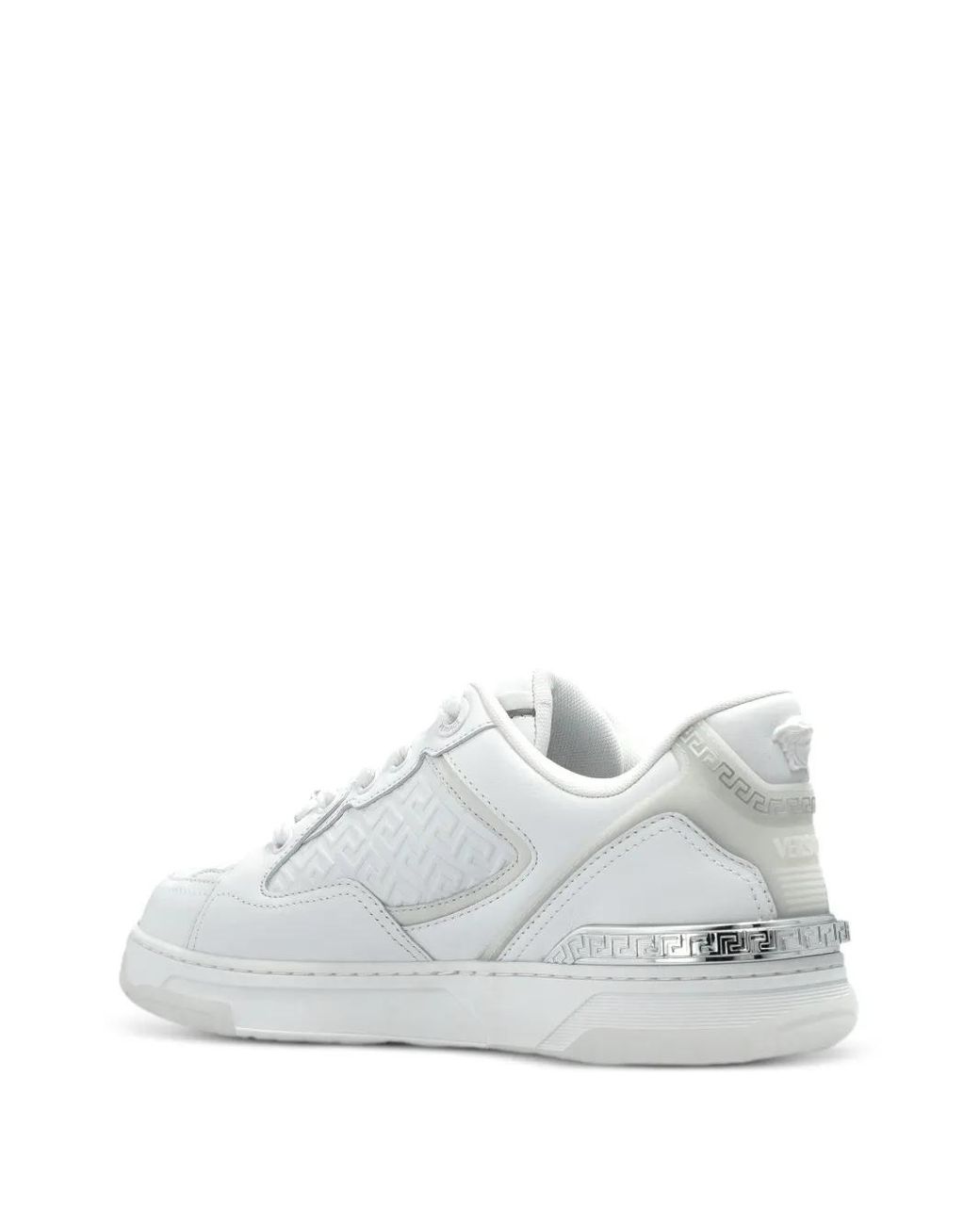 Versace White Sneakers Aus Leder
