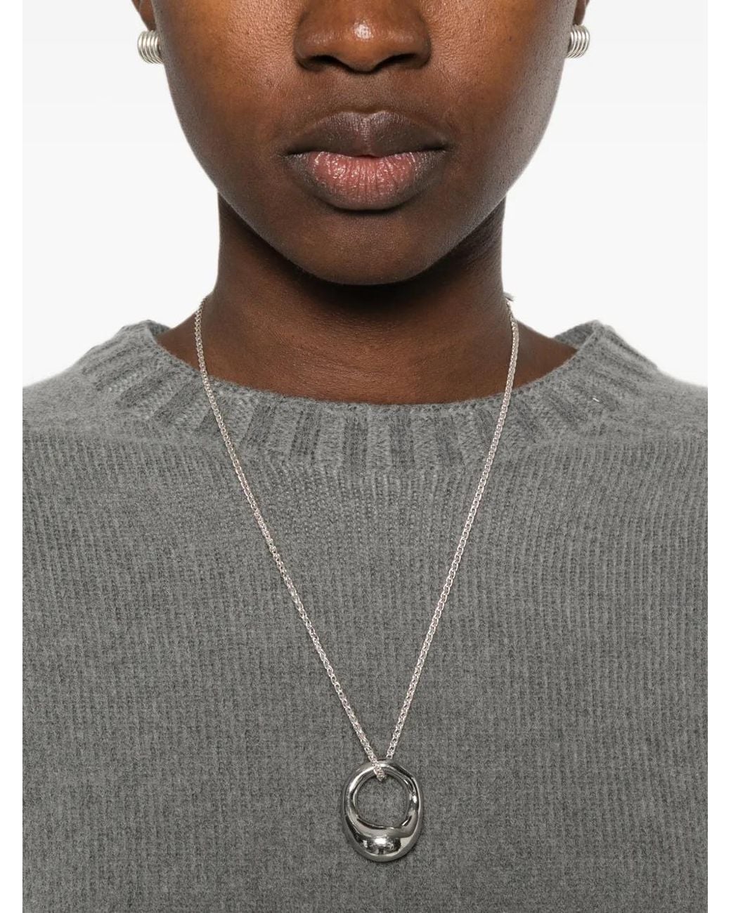 AROVESCIO Gray Crew-Neck Sweater