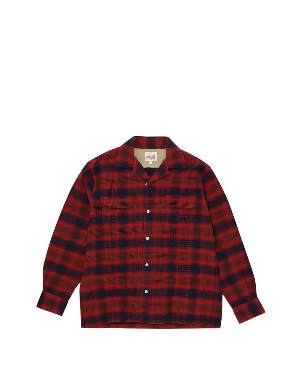 Fortela Red Baker Plaid Cotton Overshirt for men