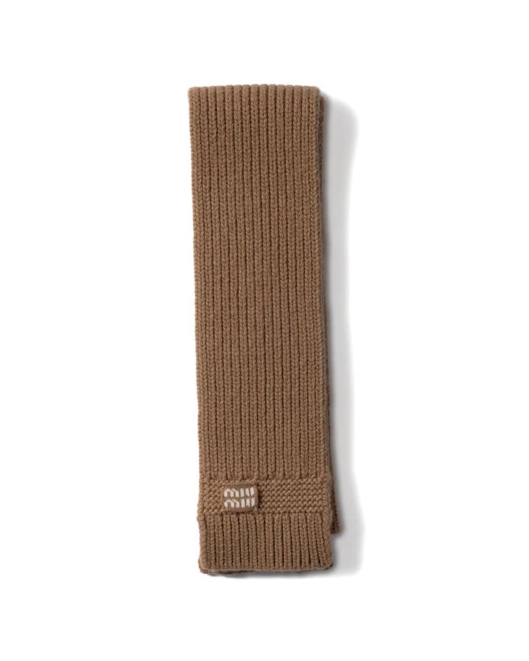 Miu Miu Natural Wool And Cashmere Scarf