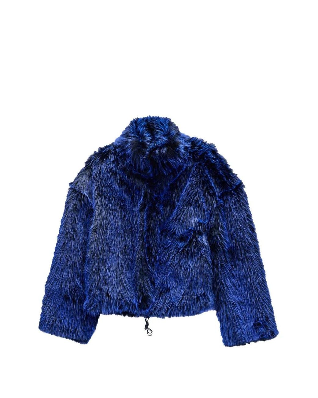 Just Cavalli Blue Hook-Fastening Coat