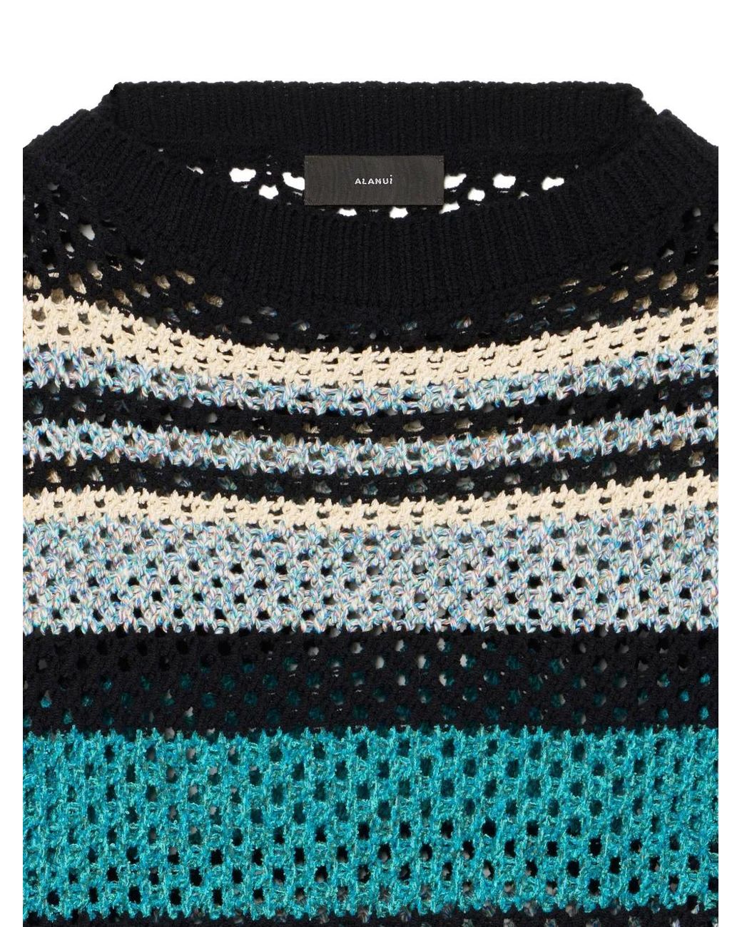 Alanui Green Ocean Stripes Pullover