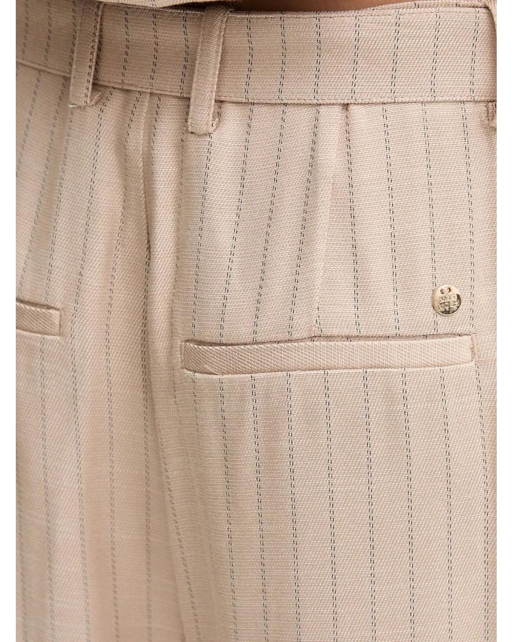 Mos Mosh Natural Pinstripe Trousers