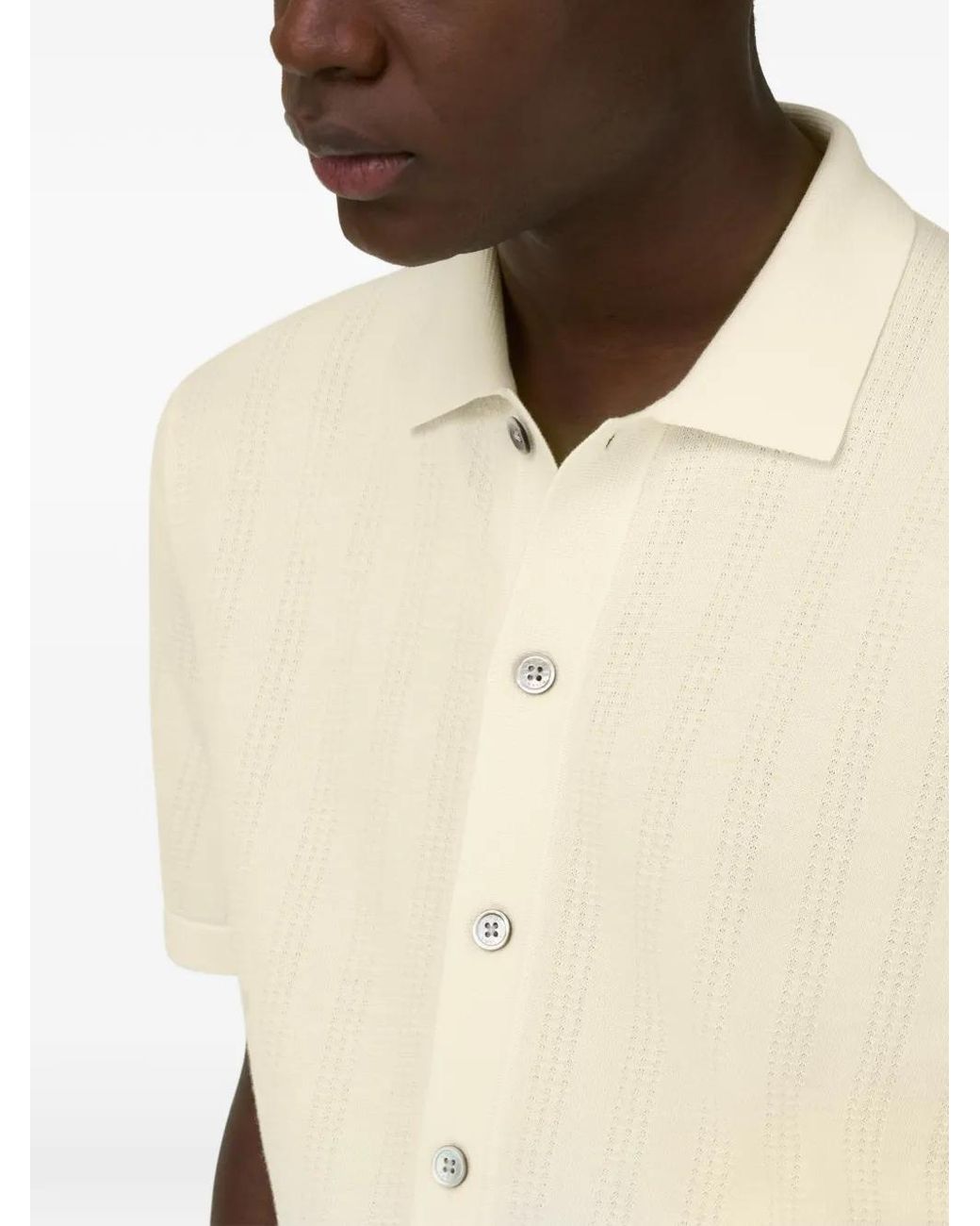 Boggi White Knitted Shirt for men