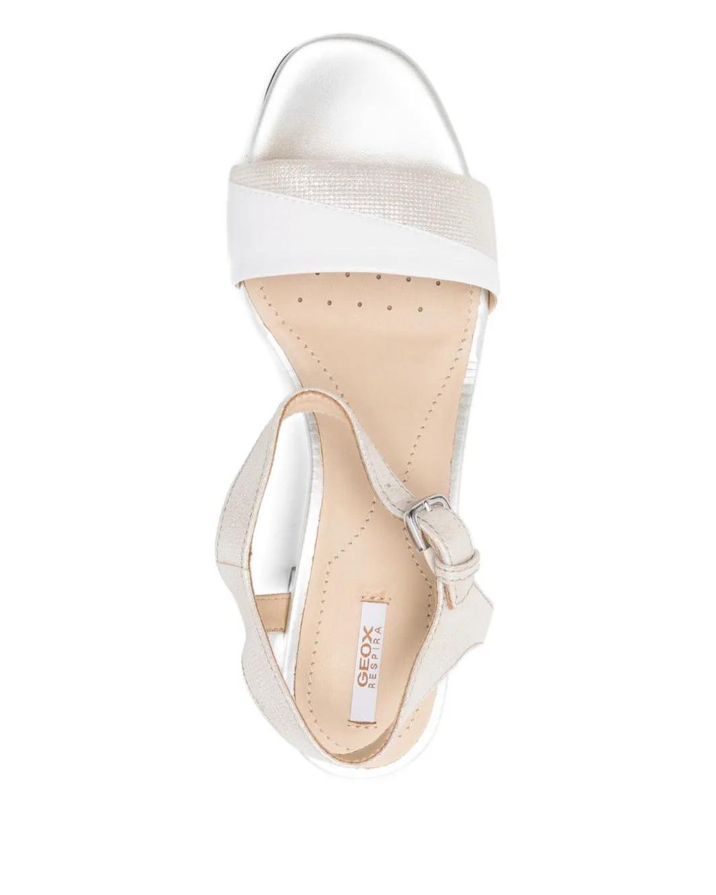 Geox White 65Mm Audalies Block-Heel Sandals